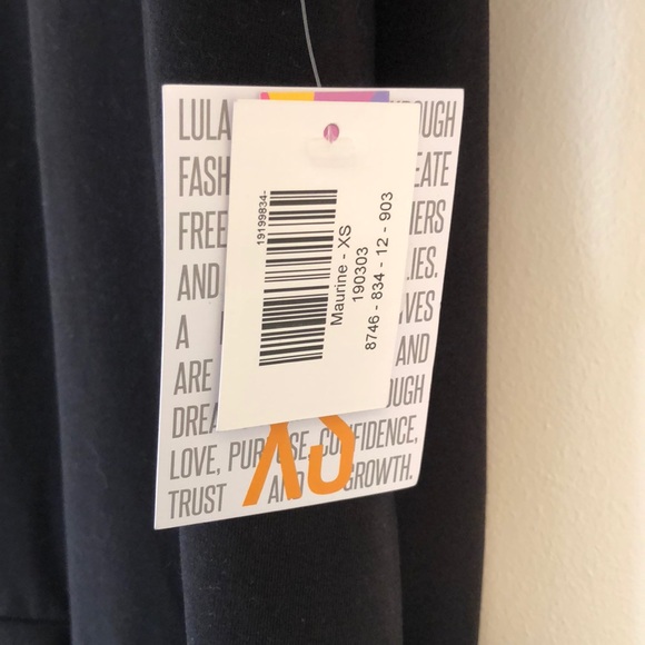 LuLaRoe Solid Black Maurine Dress - Picture 2 of 5